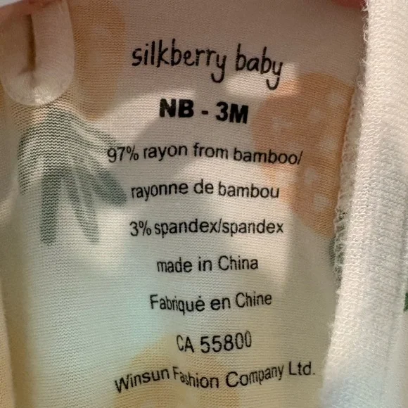 Silkberry Baby Bamboo Sleeveless Ruffle Pineapple Print Romper - Picture 6 of 6